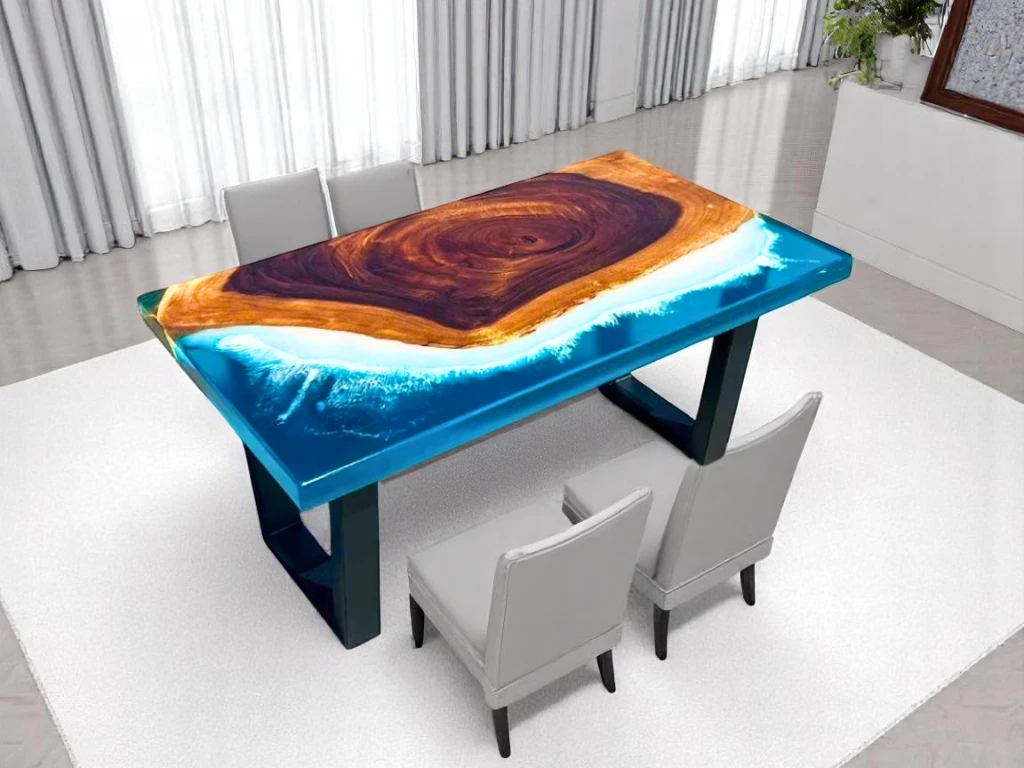 Exquisite Epoxy Wooden Dining Room Table Online